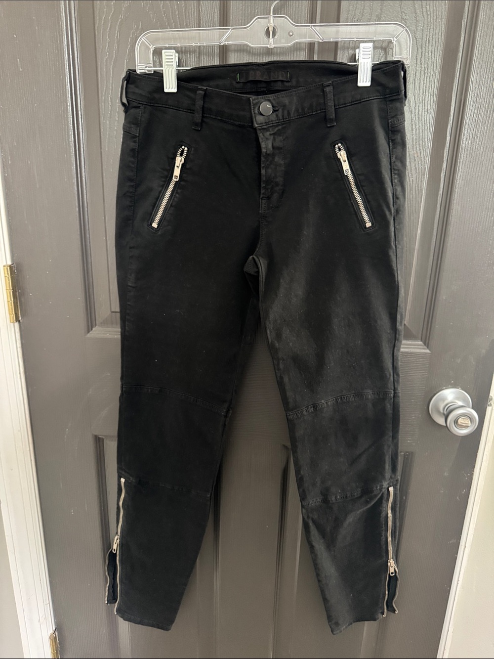 Black J Brand Moto Skinny Pants